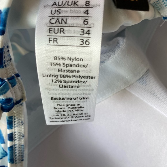 Nip Tuck Swim One Piece Suit NG2976PPB Blue Size 4 New - Picture 11 of 13